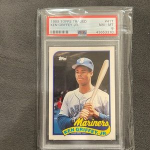1989 Topps Ken Griffey Junior rookie PSA grade 8